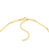 14K Gold Alternating Long and Short Bar Chain Necklace
