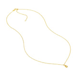 14K Gold Small Puffy Tear Drop Pendant Necklace