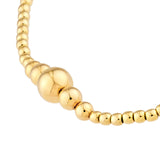 14K Gold 0.95MM Graduated Bead Chain Bracelet