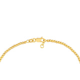 14K Gold 0.95MM Graduated Bead Chain Bracelet