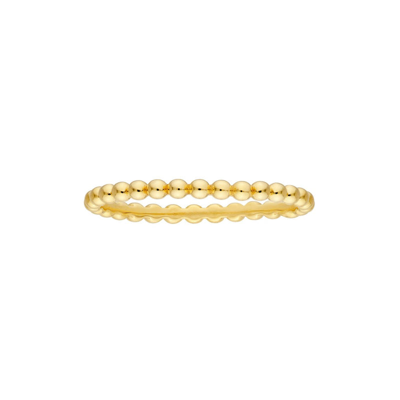 14K Gold Bead Stackable Ring
