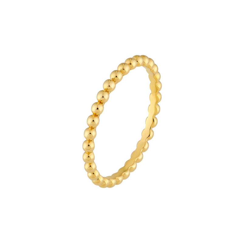14K Gold Bead Stackable Ring