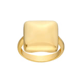 14K Gold Puffy Square Ring