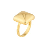14K Gold Puffy Square Ring