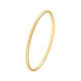 14K Gold Oval Bead Flexible Bangle