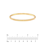 14K Gold Rectangle Studded Flexible Bangle