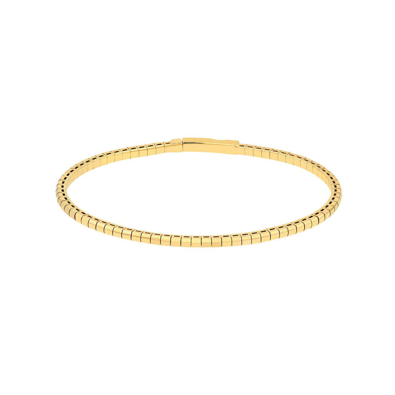14K Gold Rounded Flexible Bangle