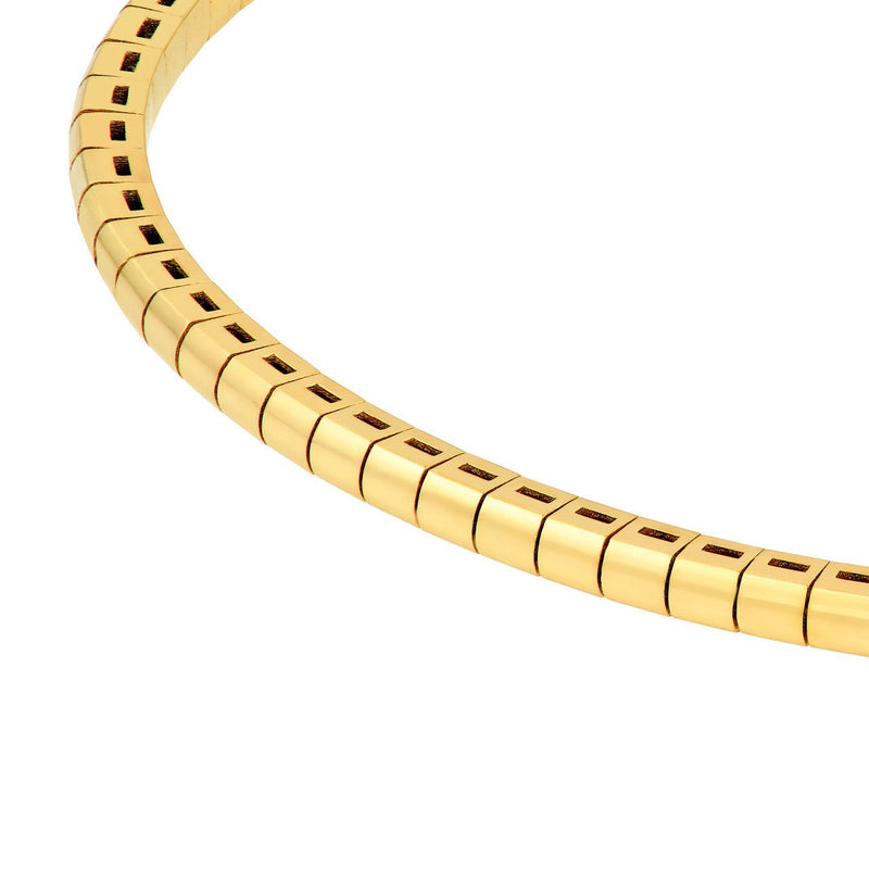 14K Gold Rounded Flexible Bangle