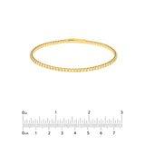 14K Gold Rounded Flexible Bangle