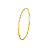 14K Gold Round Bead Flexible Bangle