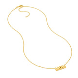 14K Gold Puffy Mom Pendant Necklace