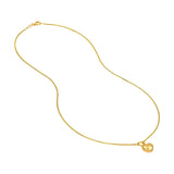 14K Gold Dangle Puff Heart Necklace