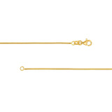 14K Gold Dangle Puff Heart Necklace