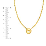 14K Gold Diamond Bead Pendant Necklace