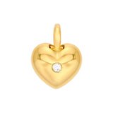 14K Gold Diamond Heart Pendant