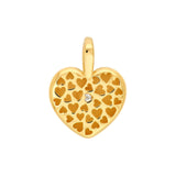 14K Gold Diamond Heart Pendant