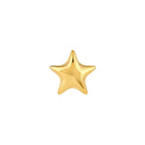 14K Gold Puff Star Stud Earrings