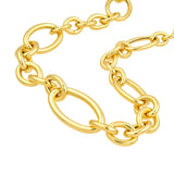14K Gold Graduated Oval Chain Necklace