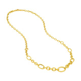 14K Gold Graduated Oval Chain Necklace