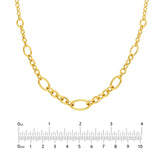 14K Gold Graduated Oval Chain Necklace