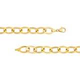 14K Gold Hollow Oval Link Bracelet