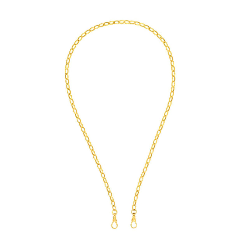 14K Gold 4.50MM Hollow Cable Chain Necklace