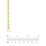 14K Gold 4.50MM Hollow Forzentina Chain Necklace