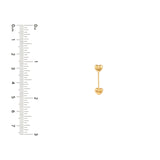 14K Gold Heart Dangle Earrings