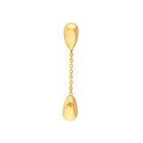14K Gold Tear Drop Chain Dangle Earrings