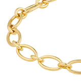 14K Gold Alternating Large and Small 1+1 Oval Bracelet