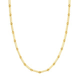 14K Gold Hollow Fancy Link Chain Necklace