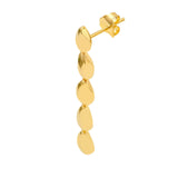 14K Gold Tear Drop Link Dangle Earrings