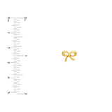 14K Gold Bowtie Stud Earrings