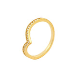 14K Gold Chevron Diamond Band