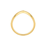 14K Gold Chevron Diamond Band
