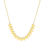 14K Gold Flat Tear Drop Necklace
