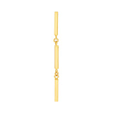 14K Gold Tri Bar Stud Earrings