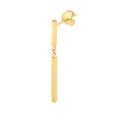 14K Gold Two Bar Stud Earrings