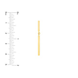 14K Gold Two Bar Stud Earrings