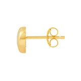 14K Gold Scattered Diamond Heart Stud Earrings