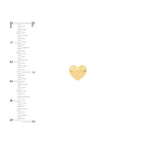 14K Gold Scattered Diamond Heart Stud Earrings