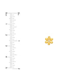 14K Gold Diamond Flower Stud Earrings
