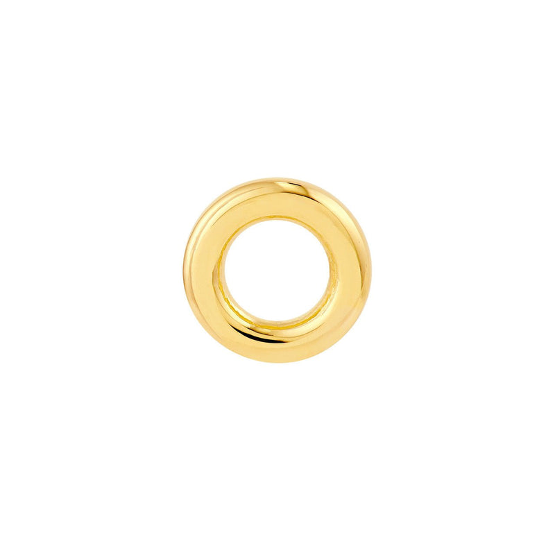 14K Gold Open Circle Stud Earrings