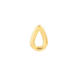 14K Gold Open Tear Drop Stud Earrings
