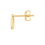 14K Gold Open Tear Drop Stud Earrings
