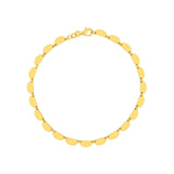 14K Gold Half Round Link Bracelet