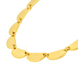 14K Gold Half Round Link Bracelet