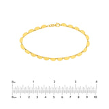 14K Gold Half Round Link Bracelet