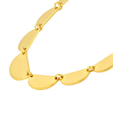14K Gold Graduated Half Round Link Bracelet