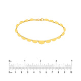 14K Gold Graduated Half Round Link Bracelet